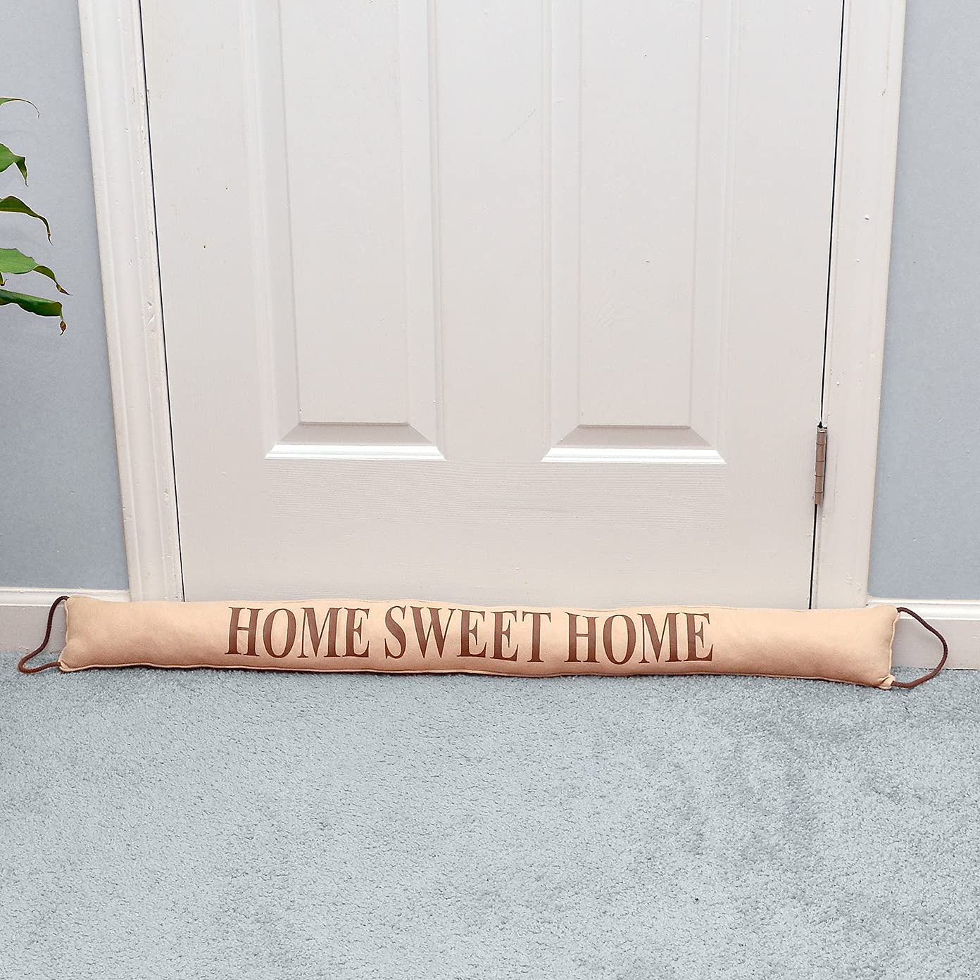 Roe & Moe 38 x 4 Inch Door Draft Stopper - Insulated Weather Stripping for Hot/Cold Air & Noise Reduction - Soundproof Bottom Seal with 2 Loops - Fits 36 Inch Doors - Perfect for Bedrooms, Offices & Energy Efficient Homes
