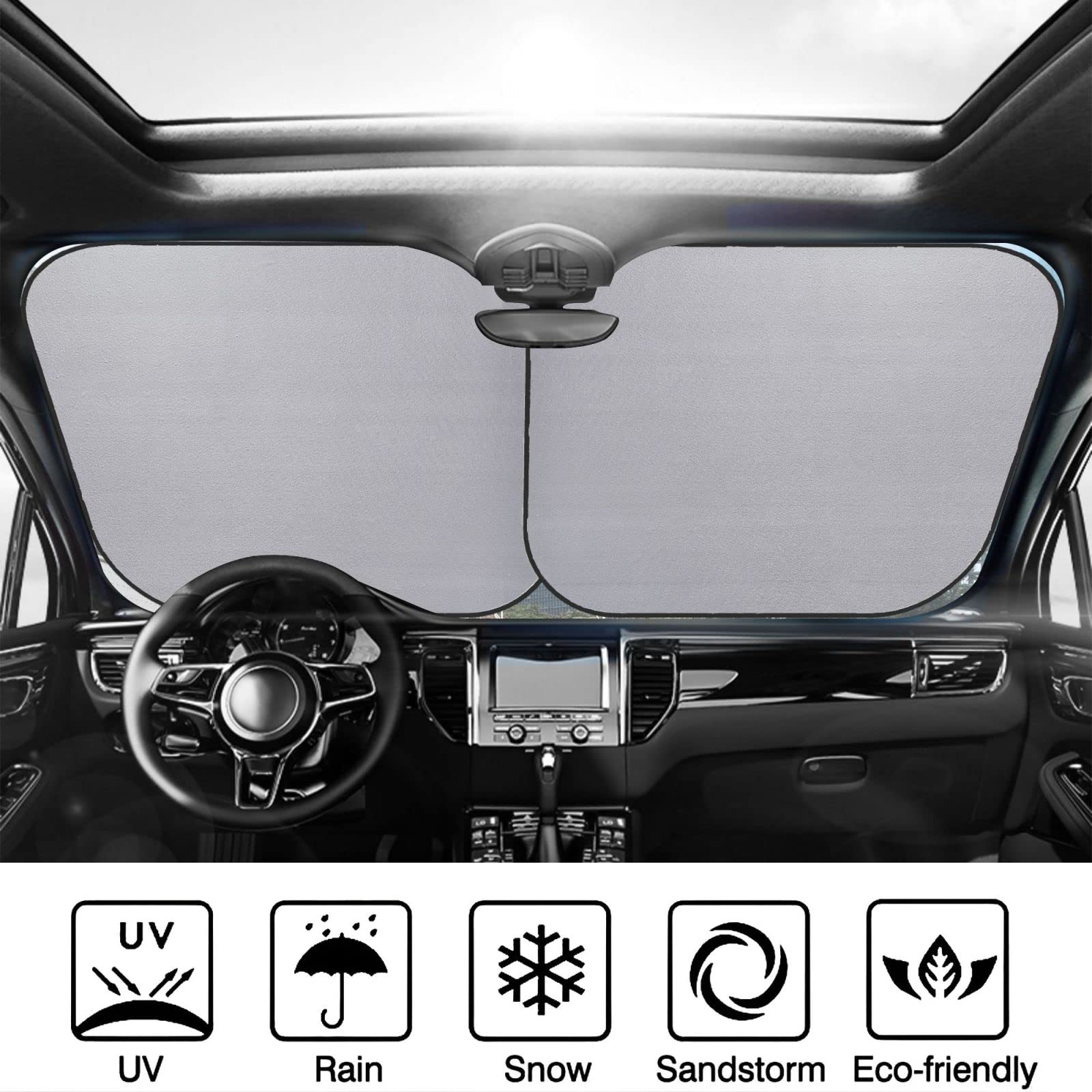 Customized Car Sun Visor - Personalized Design with Logo & Text, Foldable Windshield Sunshade for Car, Truck, SUV - Perfect Gift for Drivers, Ideal for Road Trips & Daily Commutes