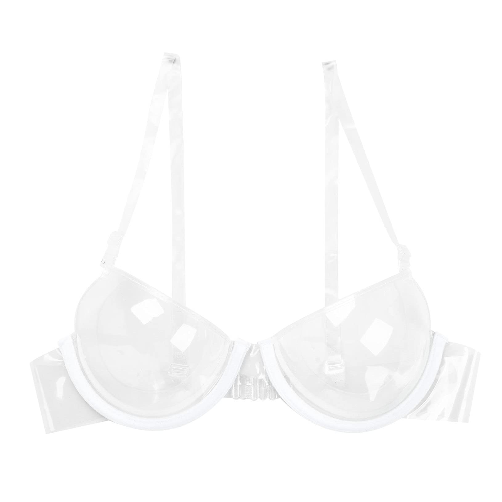ACSUSS Sexy Transparent Push Up Bra for Women - Ultra Thin Straps, Clear Plastic, Invisible Underwear | Perfect for Date Nights, Lingerie Sets & Special Occasions