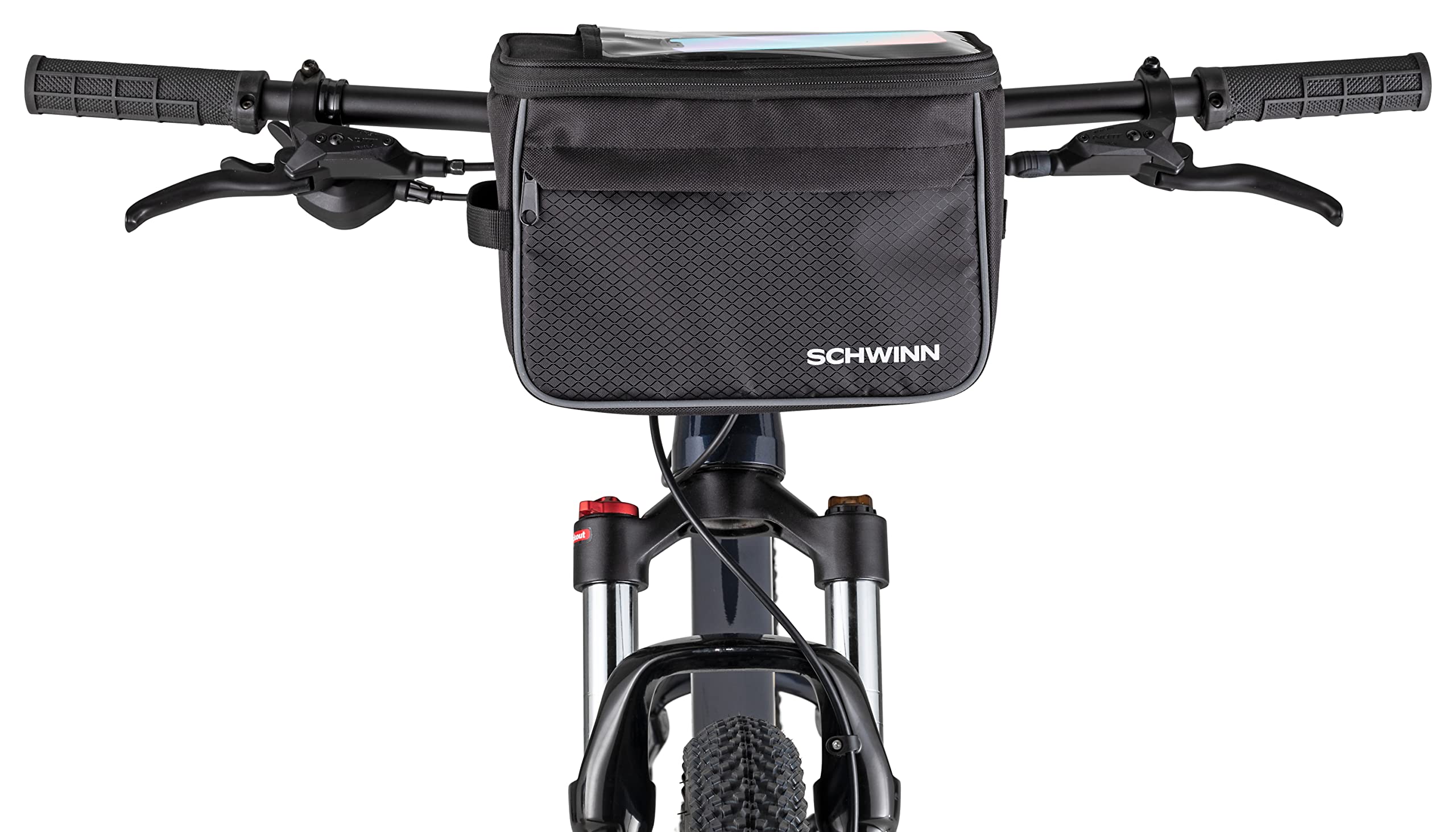 **Schwinn Waterproof Bike Pannier Bag - Easy Attach Bicycle Storage for Cell Phone, Snacks & Wallet - Durable Mounted Bike Accessories for Commuting, Cycling & Outdoor Adventures**
