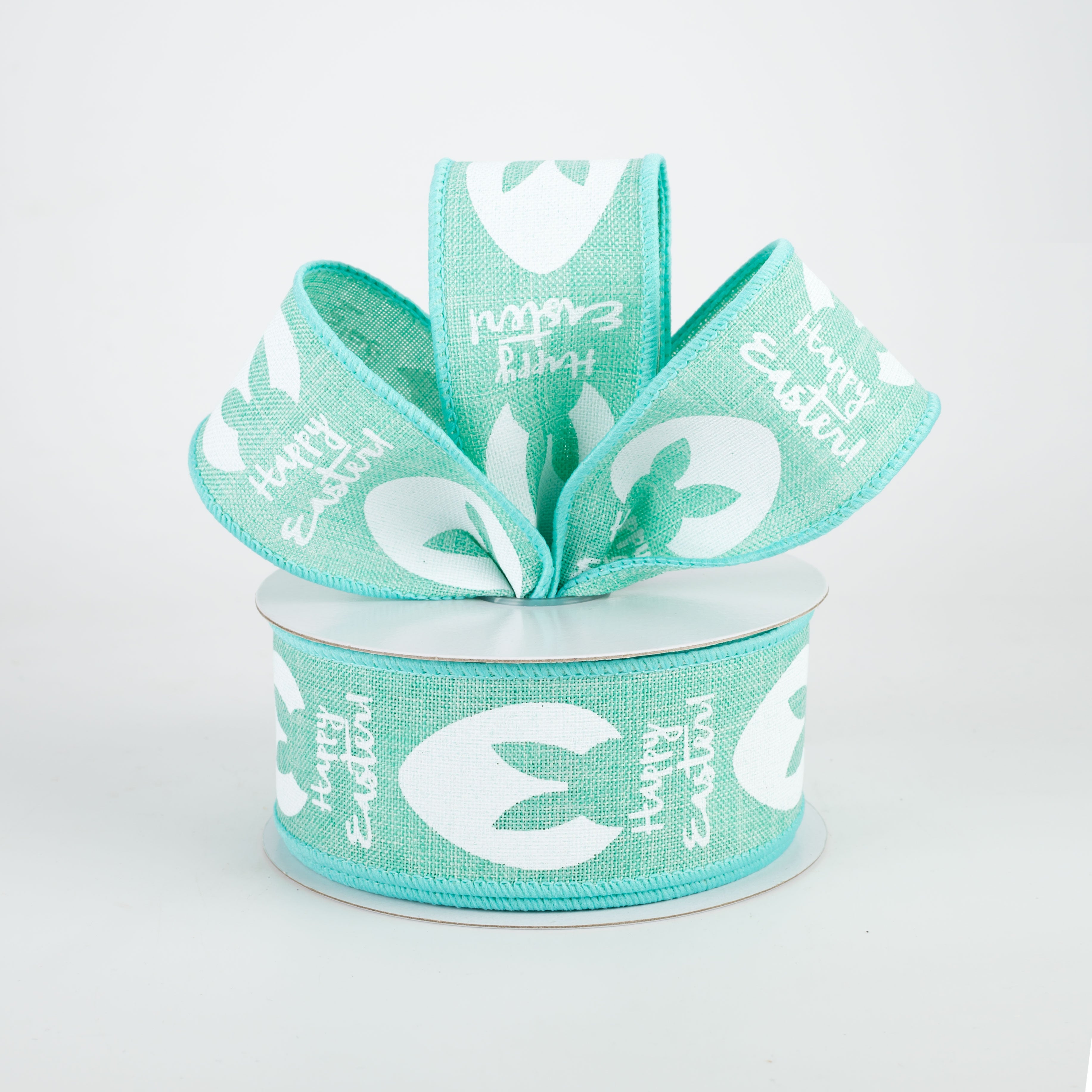 1.5 Inch Bunny Ear Easter Eggs Ribbon - Aqua Mint Green Decorative Craft Ribbon (10 Yards) for Easter DIY, Gift Wrapping, Scrapbooking & Party Decorations