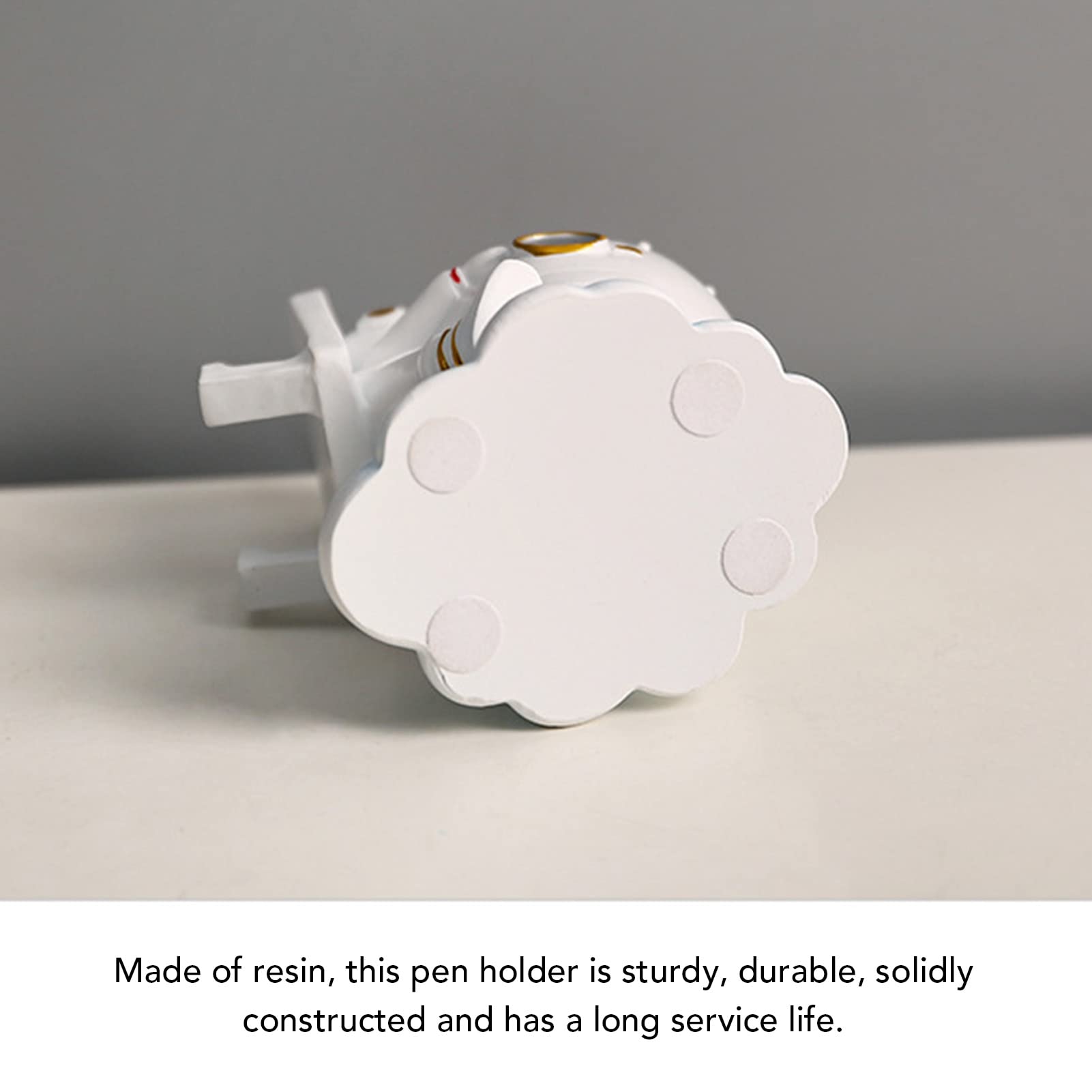 Stylish Resin Spaceman Pen & Pencil Holder with Phone Stand - Perfect for Office Desk, Home Study & Gift Giving