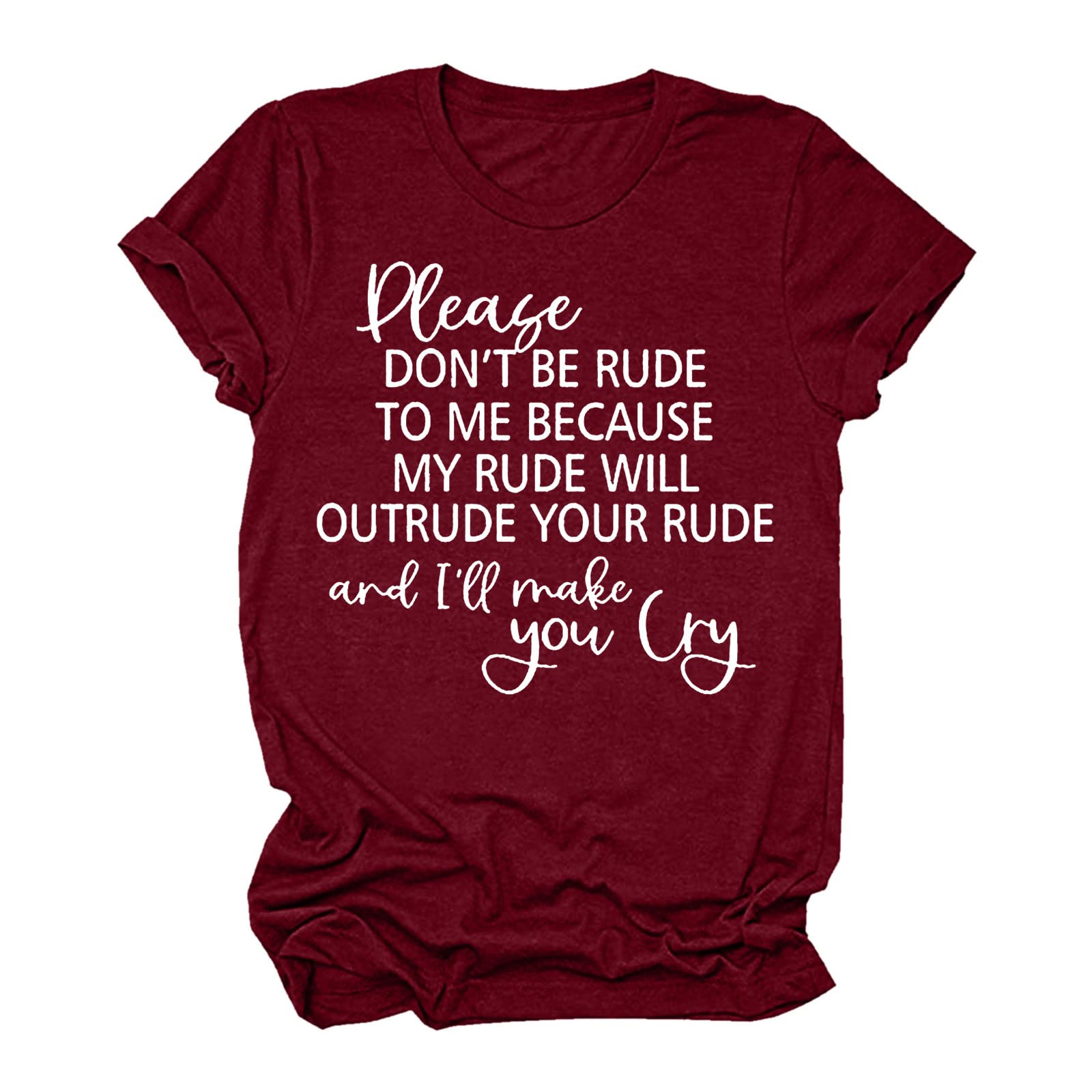 Women's Casual Loose Fit Short Sleeve Blouse - Round Neck Letter Print Tunic Top for Everyday Wear | Perfect for Work, Weekend & Summer Outfits