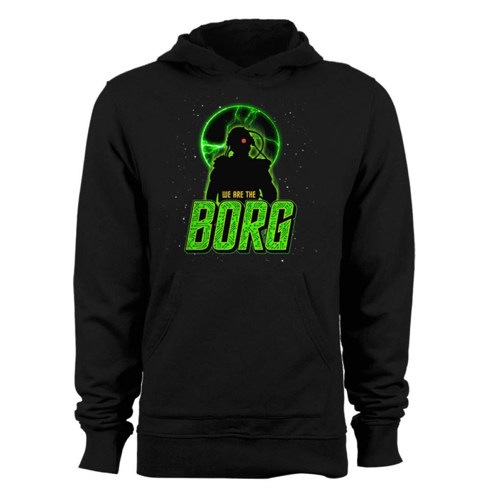 GEEK TEEZ ST We Are Borg Women's Hoodie - Star Trek Inspired Pullover Sweatshirt for Sci-Fi Fans | Perfect for Cosplay, Conventions & Casual Wear