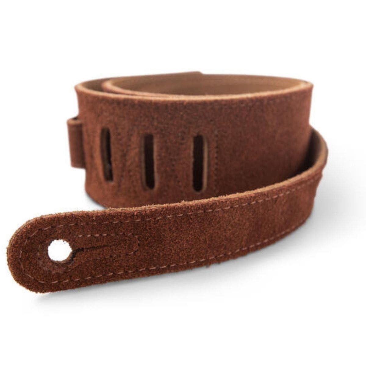 Taylor Guitars Chocolate Suede Logo Guitar Strap - Premium Leather Guitar Strap for Acoustic & Electric Guitars - Perfect for Performances, Studio Recording & Travel