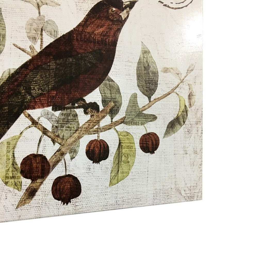 Bird in the Tree II Wall Art Plaque - Handmade Nature Inspired Decor for Living Room, Bedroom & Office