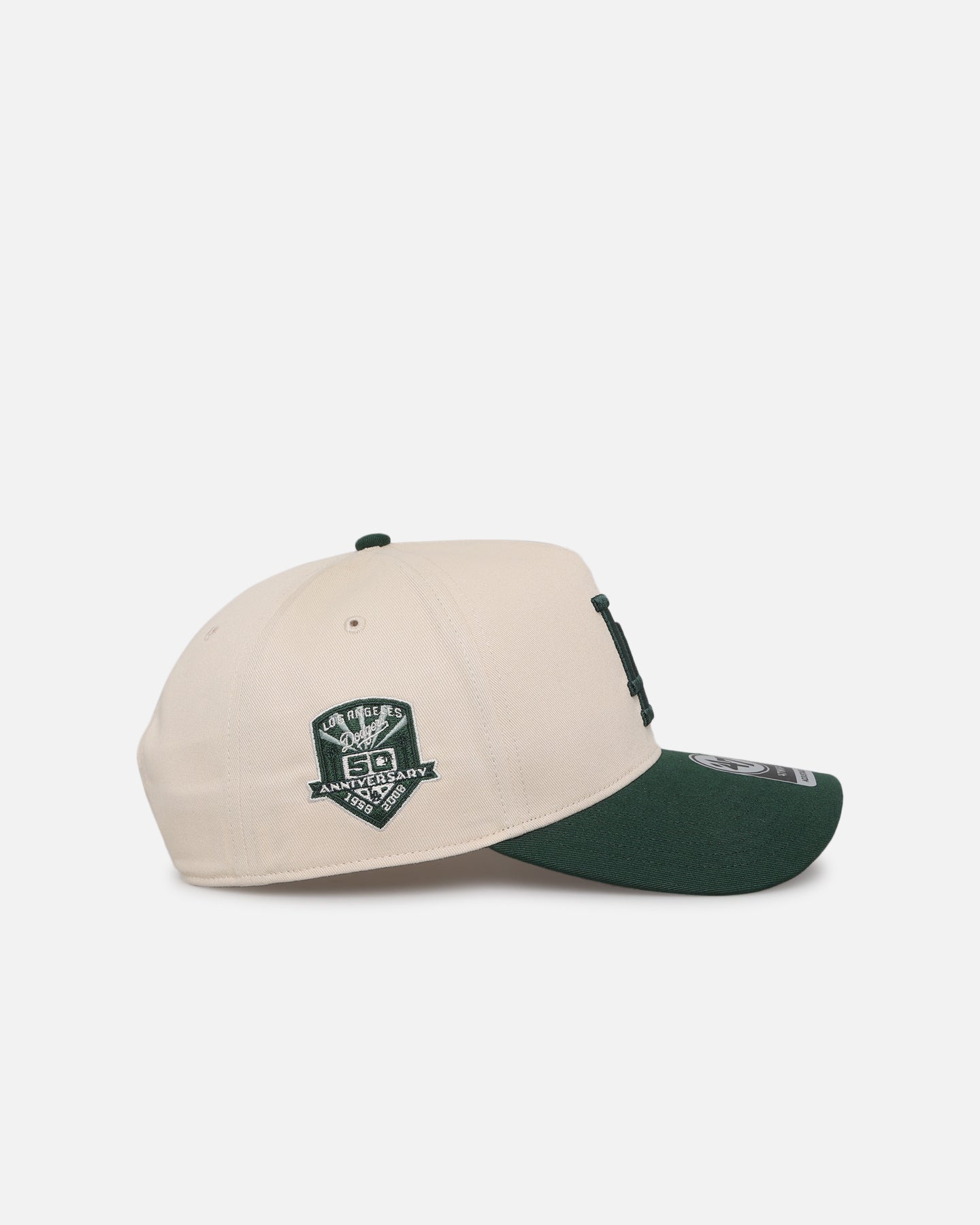 47 Brand Los Angeles Dodgers 'Two Tone Dodgers' 47 MVP DT Snapback Hat - Natural/Dark Green Adjustable Baseball Cap for Men & Women - Perfect for Sports Games, Casual Wear & Fan Collections
