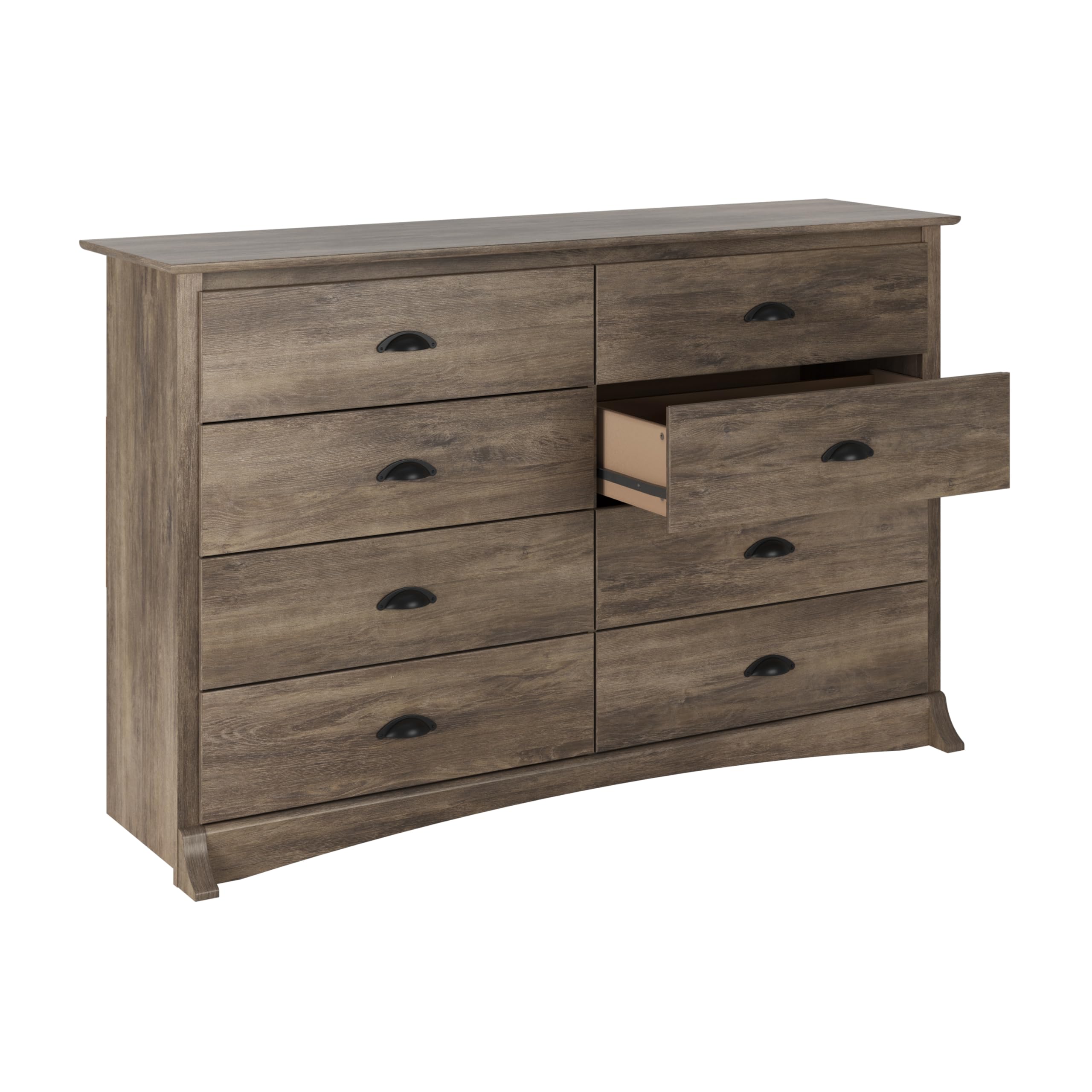 Prepac Sonoma 8-Drawer Double Dresser - Wide Chest of Drawers for Bedroom Furniture, Clothes Storage & Organization (Drifted Gray, 59