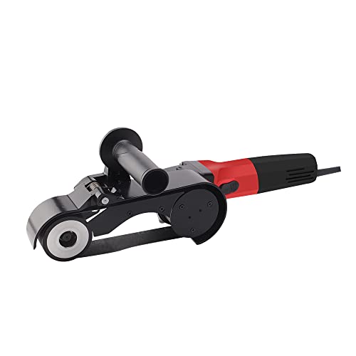 ZFE 1100W Adjustable Pipe Polisher Sander - Stainless Steel Tube Grinder with Alumina Oxide Sanding Belt & 2 Roller Burnishing Machine - Perfect for Metal Finishing, Pipe Restoration, and DIY Projects