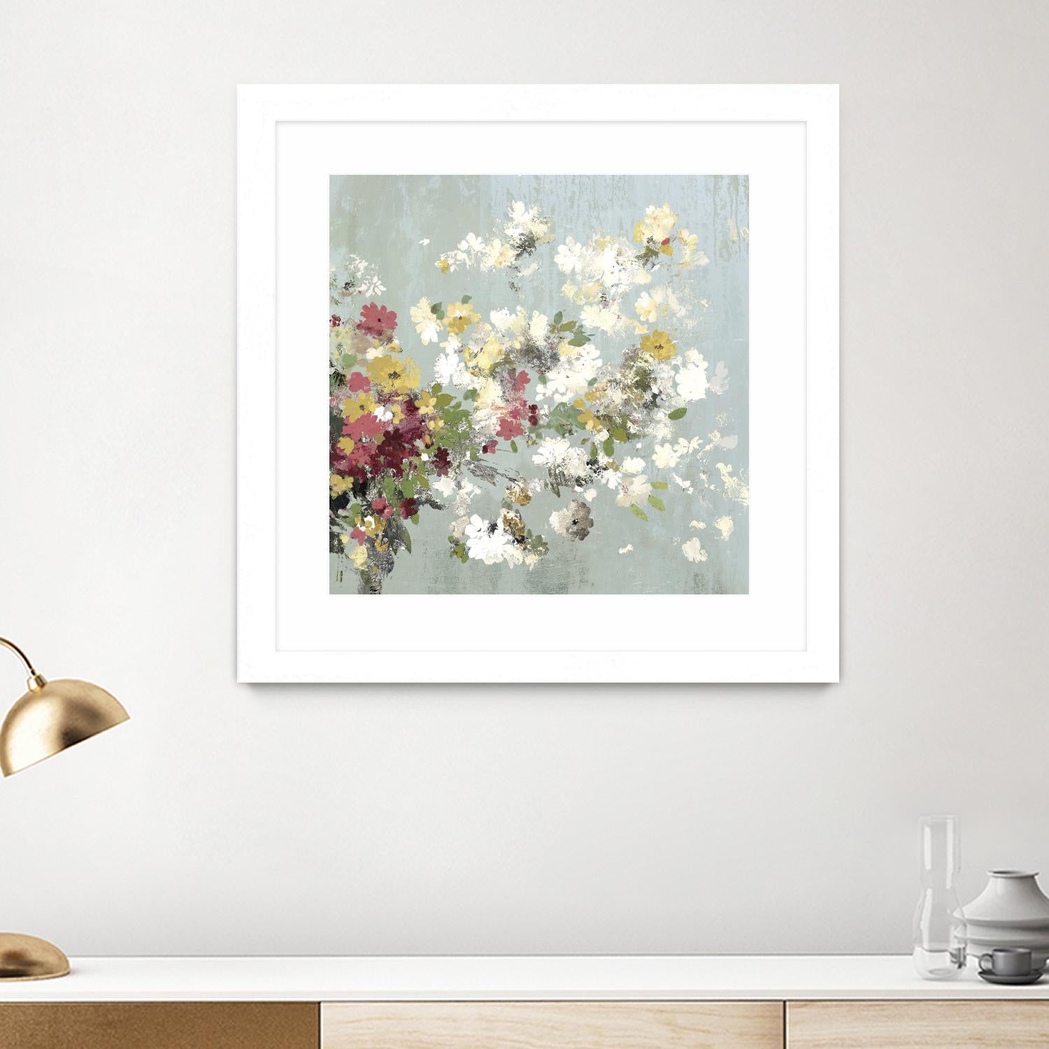 Abstract Bouquet II Wall Art - Modern Floral Canvas Painting for Home & Office Decor | Perfect for Living Room, Bedroom, and Workspace