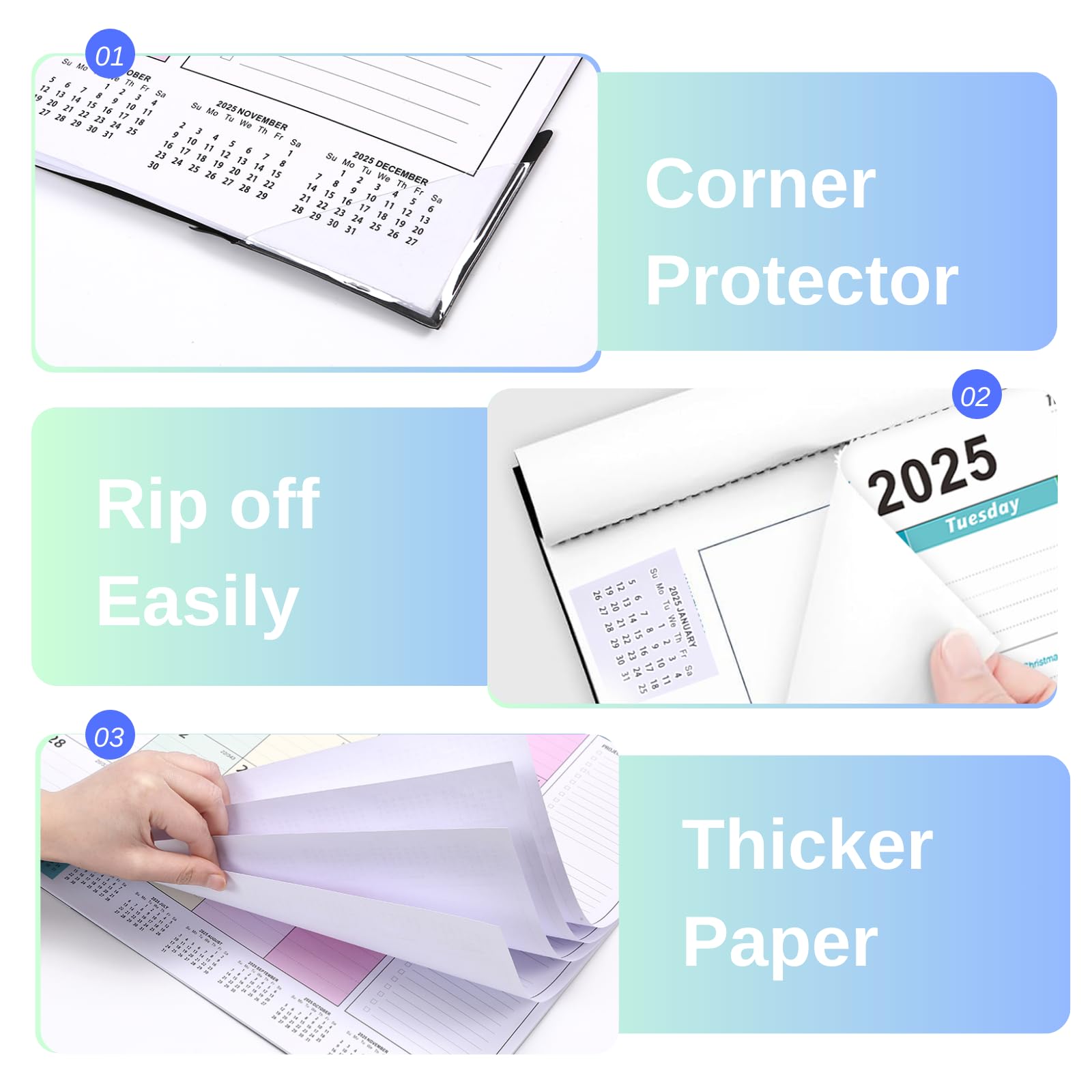 2025-2026 Large Desk Calendar - 18-Month Jumbo Planner (22