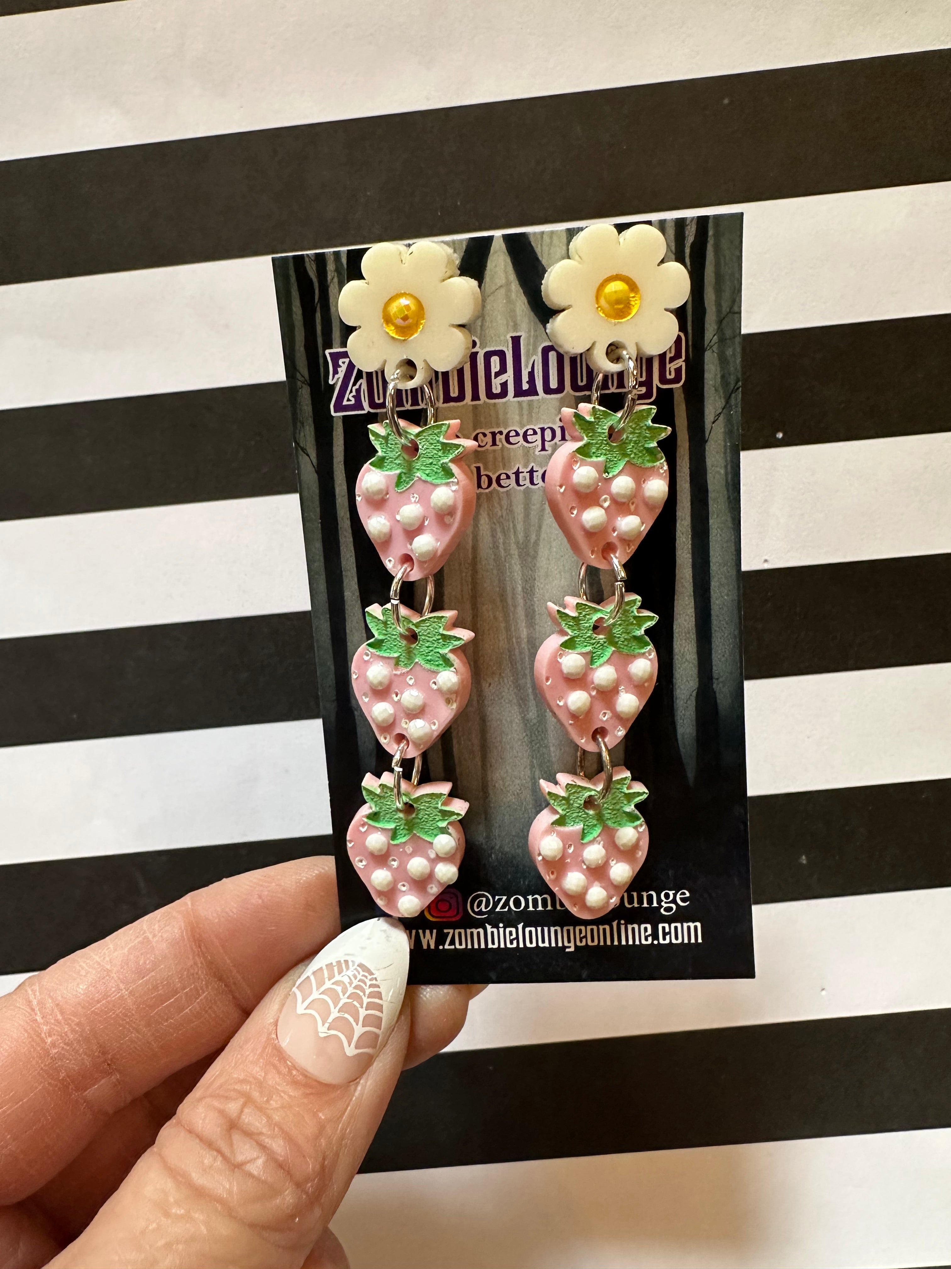 Strawberry Earrings for Women - Cute Dainty Fruit Stud Earrings - Perfect for Summer, Valentine's Day & Everyday Wear