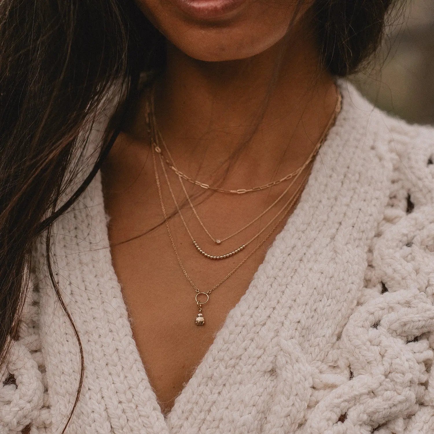 14K Yellow Gold Abacus Necklace - Elegant Math Inspired Jewelry for Women, Gift for Teachers & Students, Perfect for Everyday Wear & Special Occasions