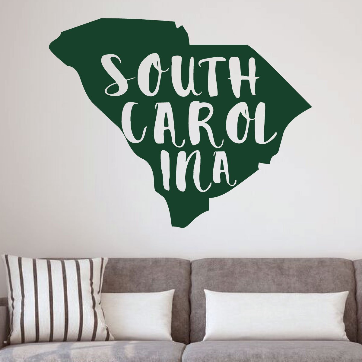 South Carolina State Silhouette Wall Decal - Premium Vinyl Art Sticker for Home Decor, Living Room & Family Room Wall Decoration | Perfect for Nursery, Office & Dorm Room