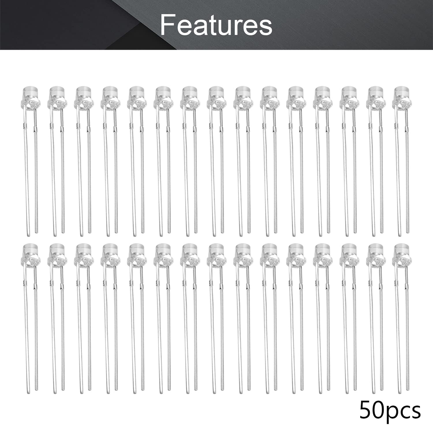 Othmro 50Pcs 3mm Pink LED Diodes Bulbs - Small Bright LED Lights for DIY Electronics, Christmas Decorations, Holiday Lighting Projects and Craft Making