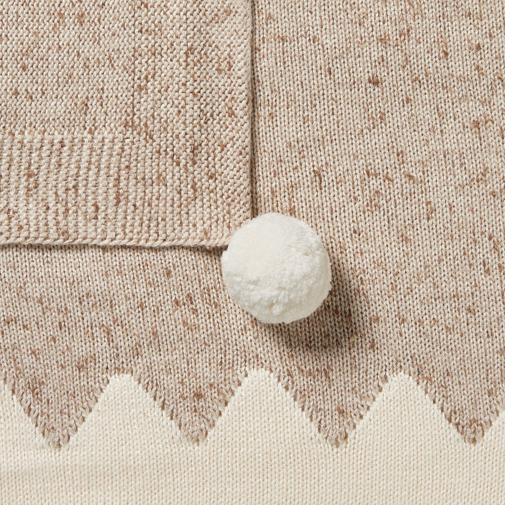 Soft Almond Fleck Knitted Jacquard Blanket - Cozy & Breathable Throw for Bed, Sofa & Nursery - Perfect for Winter Nights, Home Decor & Baby Gifts