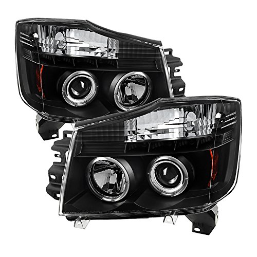 Nissan Titan 04-15 LED Halo Headlights - Black/Clear Lens - High Performance Lighting for Night Driving & Off-Road Adventures
