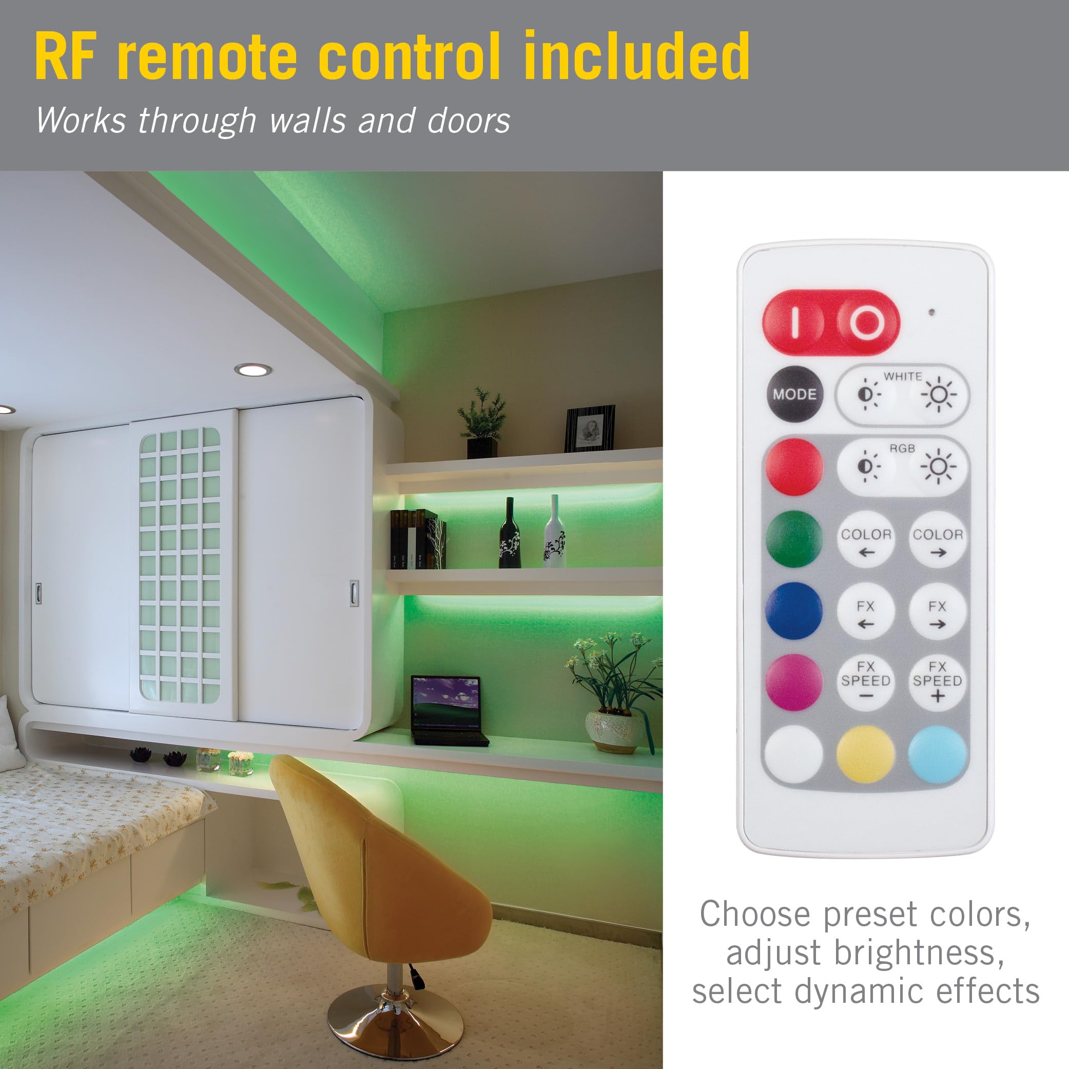 Armacost Lighting 723422 Wireless LED Light Remote Control - White | Dimmable Brightness for Bedroom, Living Room & Home Theater Lighting