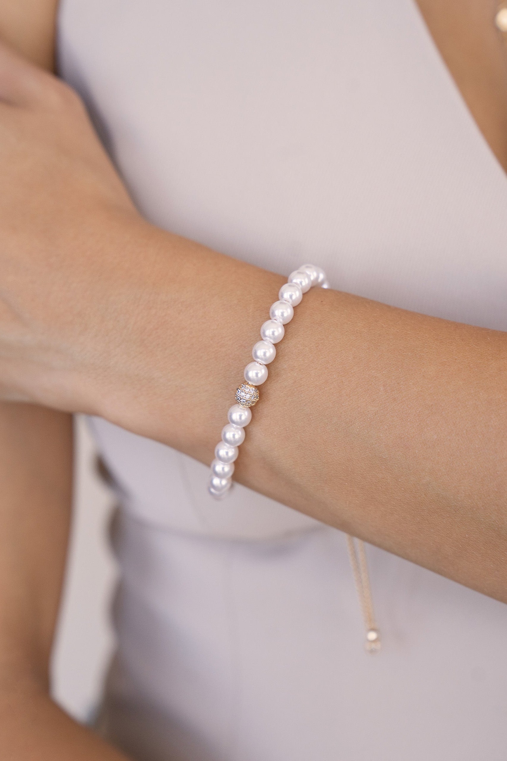 Pearl Adjustable Bracelet for Women - Elegant Stretchable Pearl Jewelry for Daily Wear & Special Occasions
