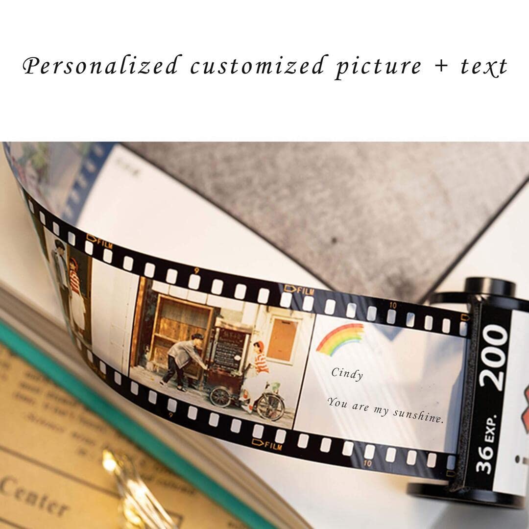 Custom Personalized Photo Keychain - Engraved Camera Film Roll Keychain with Photos & Calendar - Unique Gift for Men & Women - Perfect for Birthdays, Anniversaries & Travel Memories