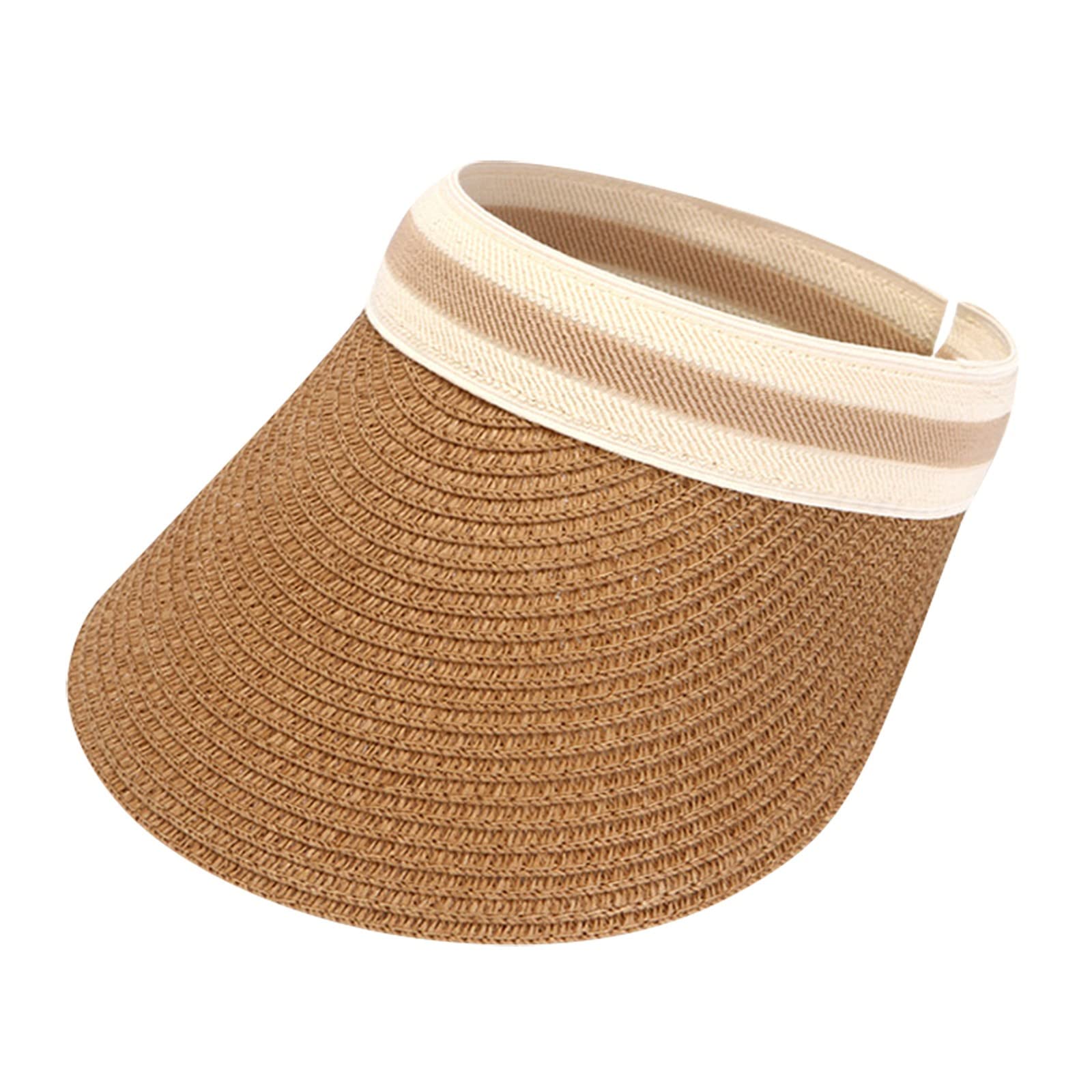 Stylish Women's Wide Brim Straw Sun Hat for Summer - UPF 50+ UV Protection Beach Hat, Golf & Travel Sun Visor with Ponytail Hole - Perfect for Outdoor Activities, Vacations and Gardening