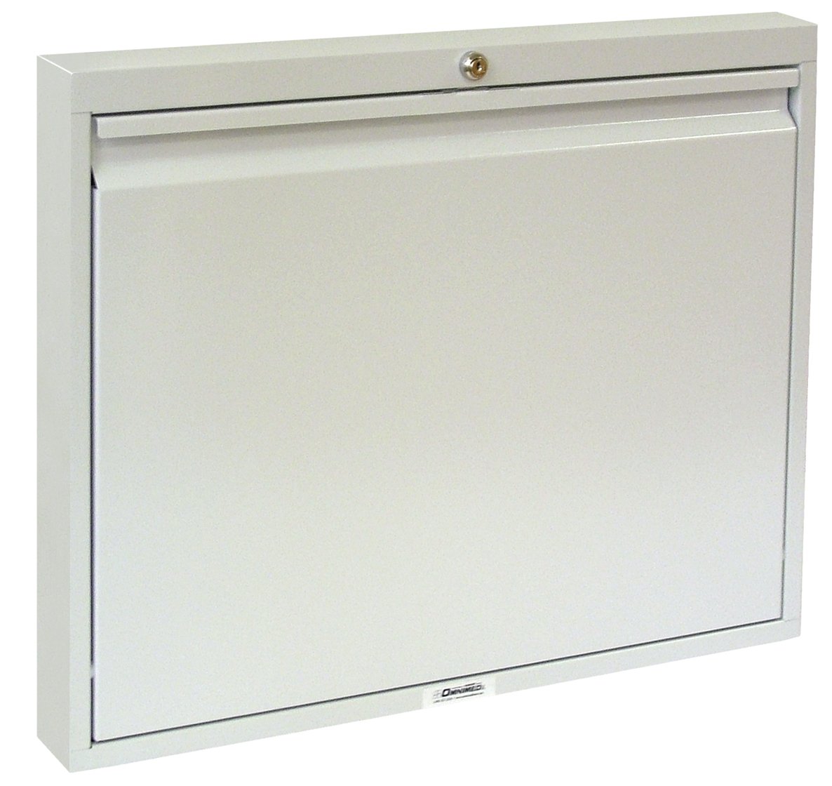 Omnimed 291566-LG Slim Line Self Close Wall Desk - Light Grey, Large - Space-Saving Home Office & Small Apartment Workstation