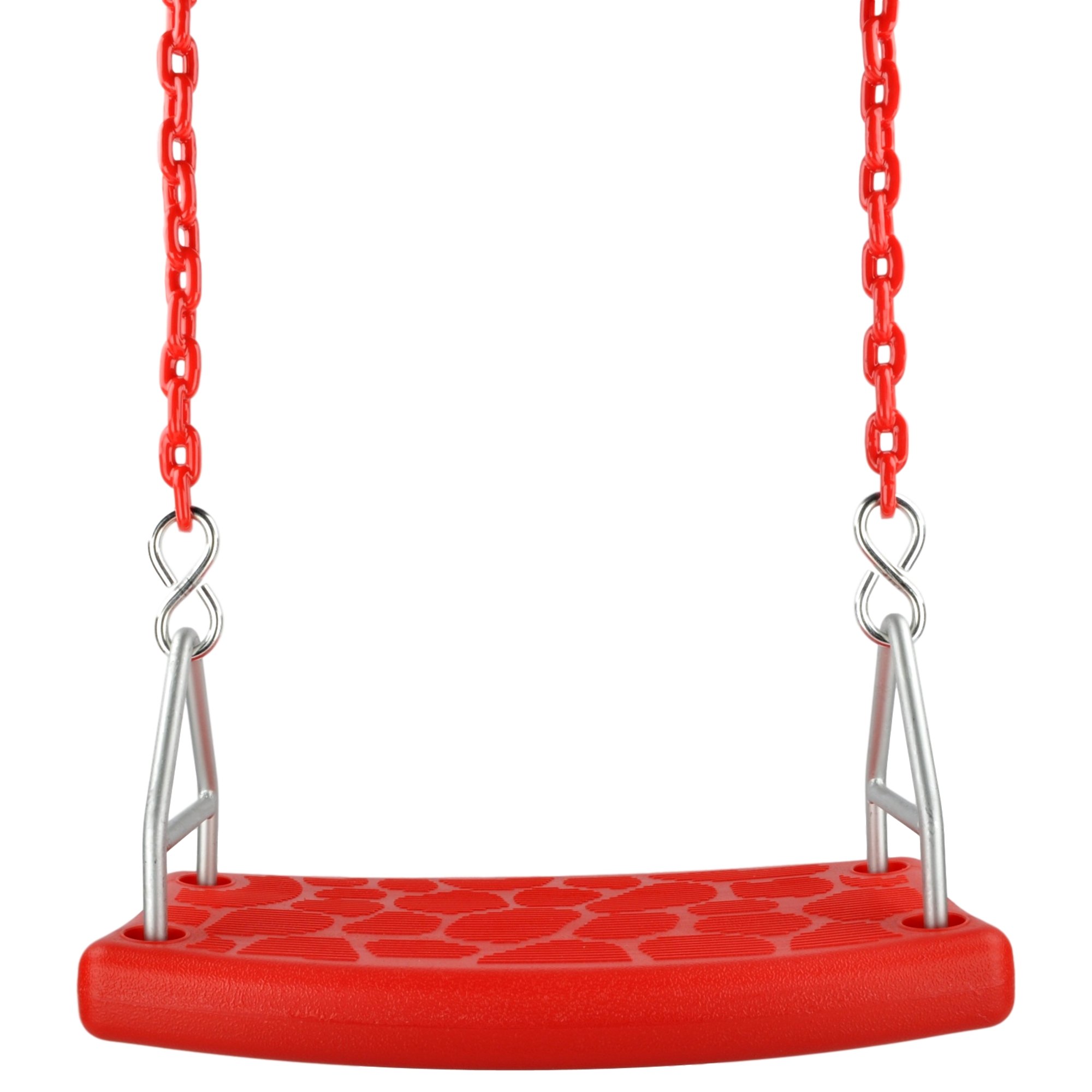 SSS Flat Seat Swing with 5-Coated Safety Chain (Red) - Durable Outdoor Playground Equipment for Backyard, Park & School Play Areas