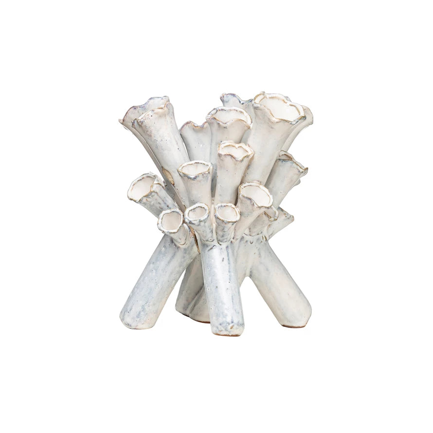 Handmade Stoneware Sculptural Vase - Unique Ceramic Art Piece for Home Decor, Wedding Centerpiece & Boho Interior Design