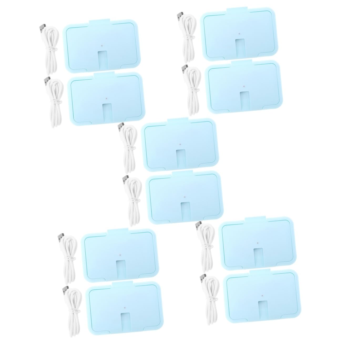 FAVOMOTO 5-Pack Baby Wipe Warmer - Portable Wet Wipes Heater for Diaper Changing, Made of Durable ABS Plastic (2pcs x 5) - Perfect for Nursery, Travel & On-the-Go Baby Care