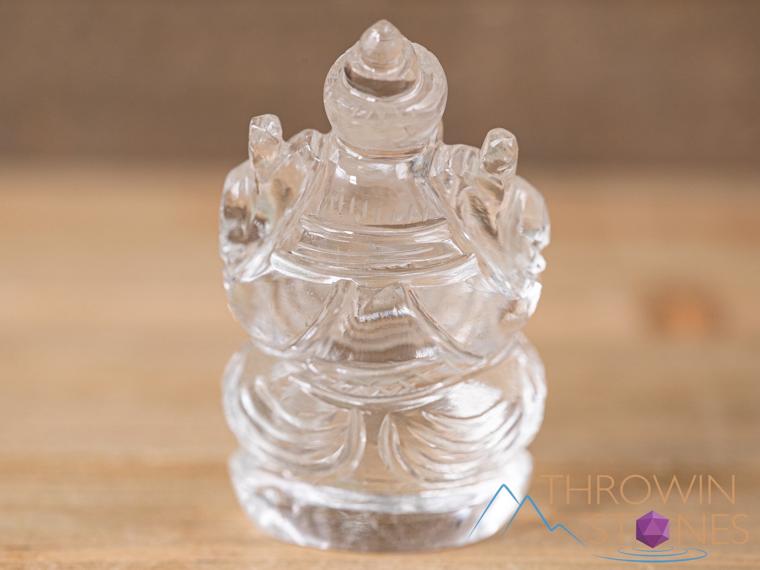 Himalayan Clear Quartz Ganesha Statue - Hand Carved Lord Ganesh Crystal Figurine for Home Decor, Spiritual Healing, Meditation & Yoga Space | Perfect for Altars, Office Desk & Gift Giving