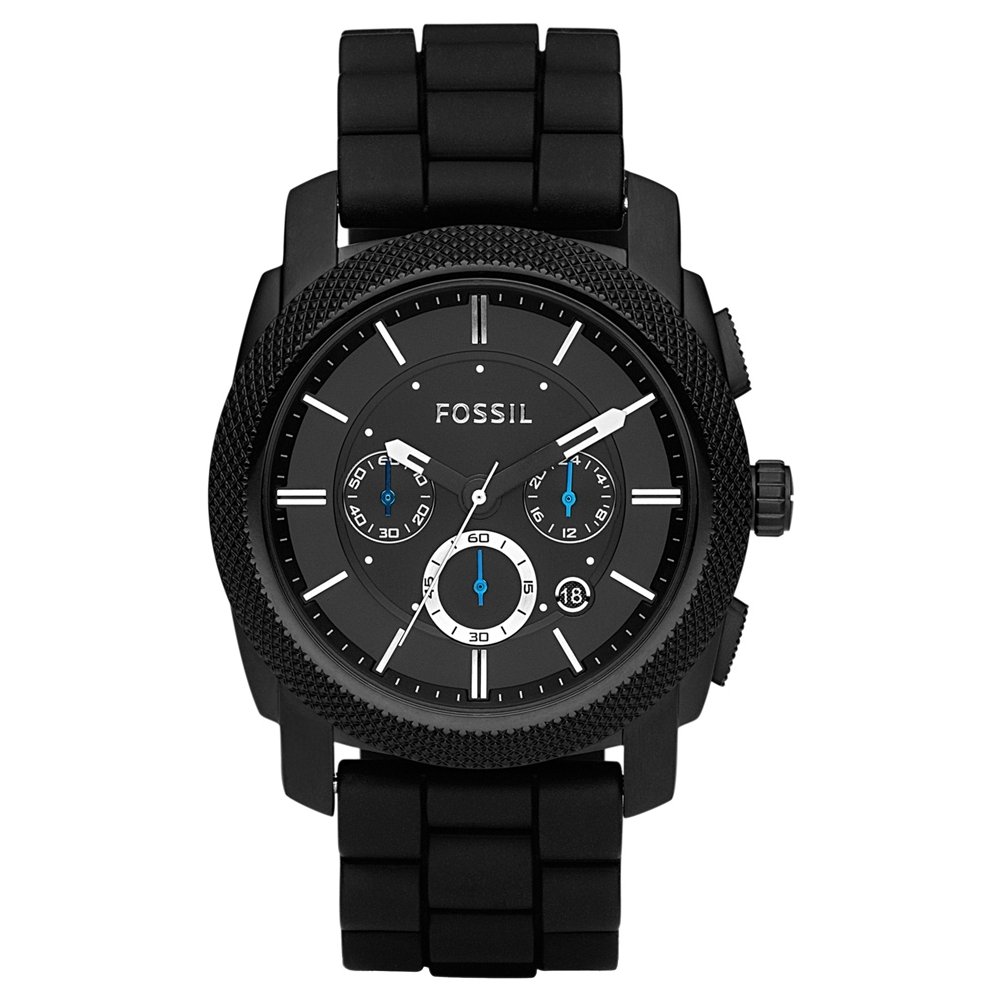Fossil Men's Machine Chronograph Quartz Watch - 45mm Smoked Stainless Steel Case with Stainless Steel Band | Casual, Business & Formal Wear Accessory