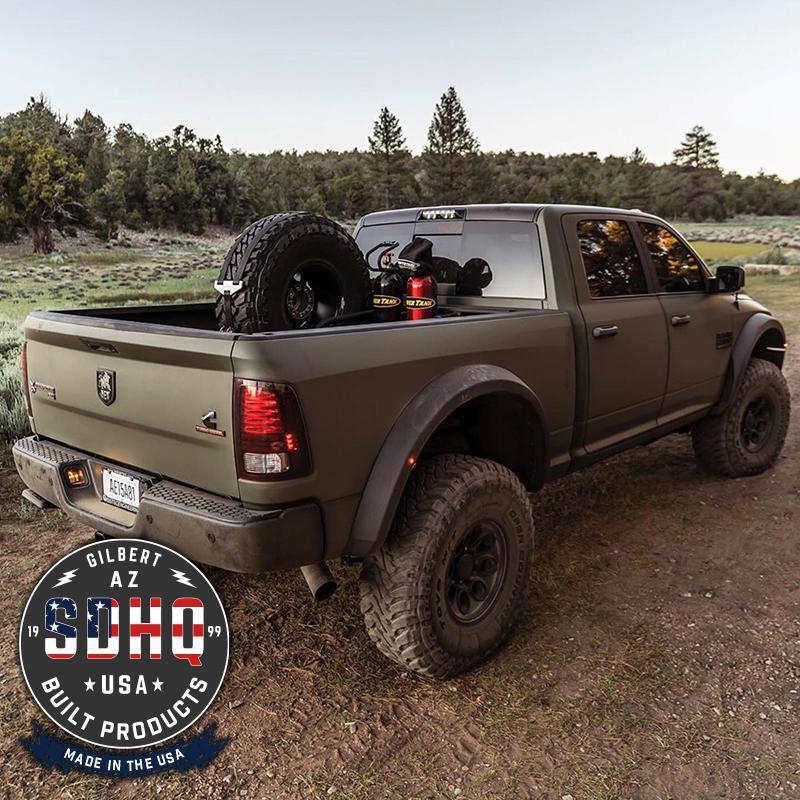 SDHQ Built-In Bed Chase Rack for 2019-2025 Ram 2500/3500 Heavy Duty Trucks | Off-Road Gear Storage & Adventure Accessories