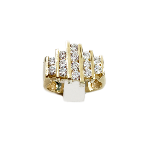 14K Yellow Gold Diamond Ring for Women - Elegant Solitaire Engagement & Wedding Band - Perfect for Proposals, Anniversaries, and Special Occasions