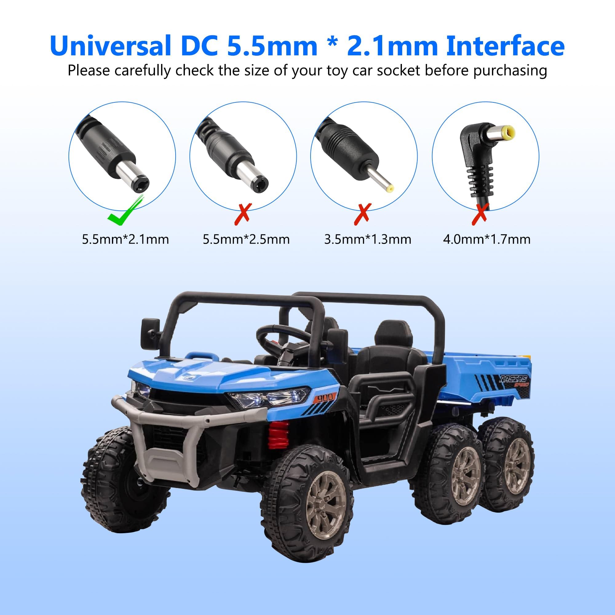 24V Ride-On Toy Charger - 24 Volt Battery Charger for Kids Ride-On Cars, SUVs & Electric Vehicles | Perfect for Home, Outdoor Play & Replacement Accessories