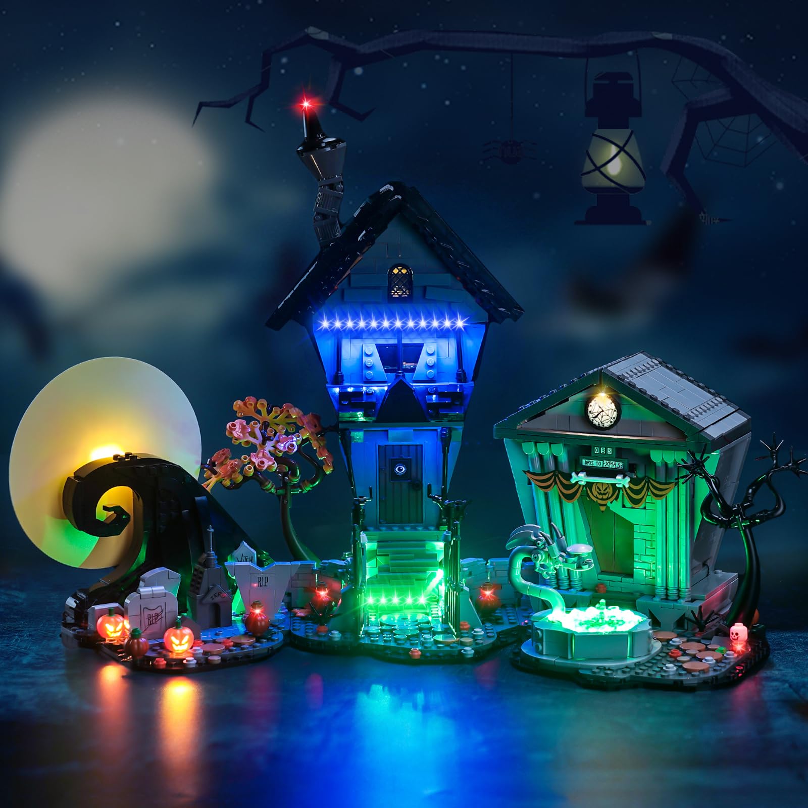 **LED Light Kit for Lego Tim Burton's The Nightmare Before Christmas (Model 21351) – Creative Toy Decoration Lighting Set – Perfect for Halloween, Christmas, and Movie-Themed Displays**