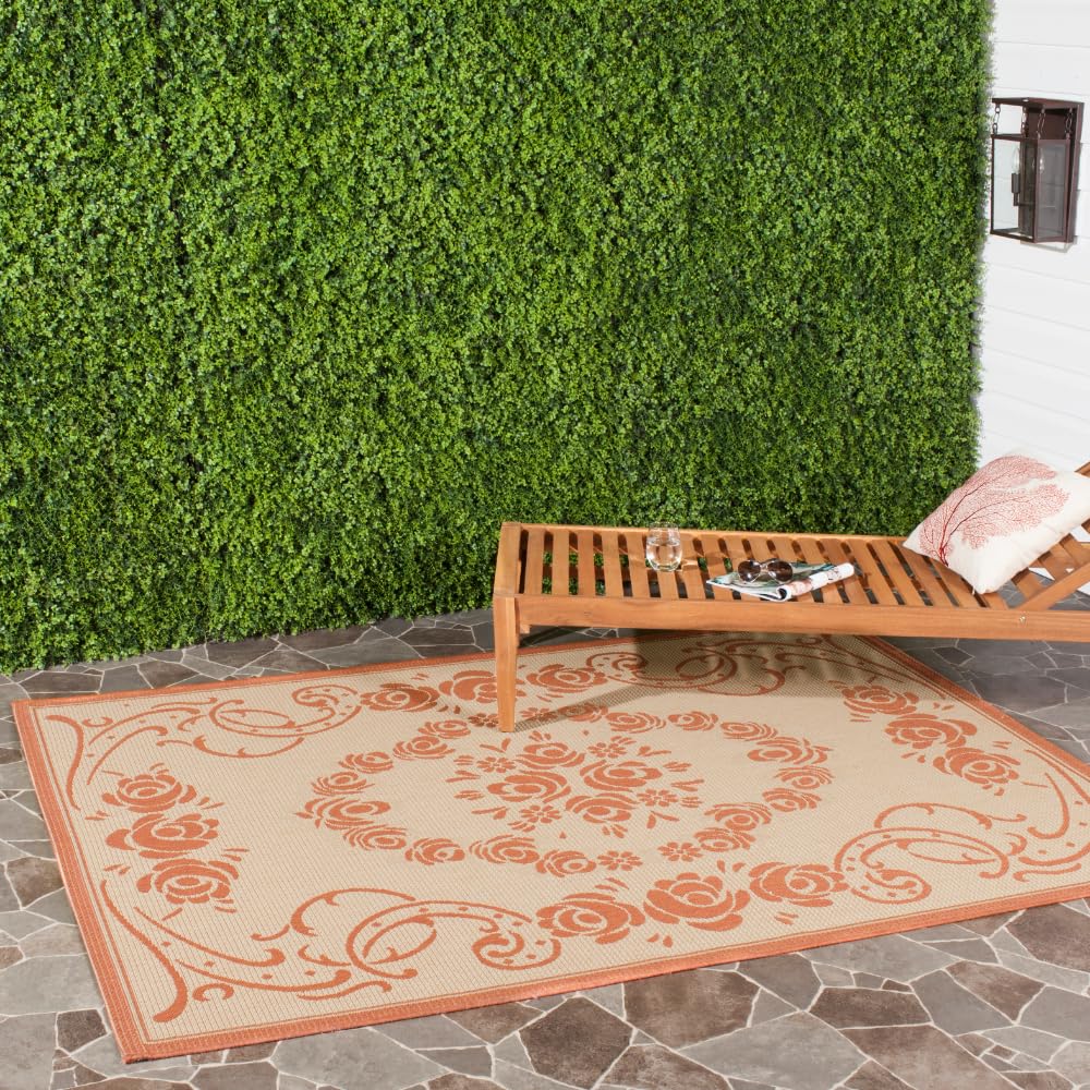 SAFAVIEH Courtyard Collection Indoor/Outdoor Area Rug - 5'3
