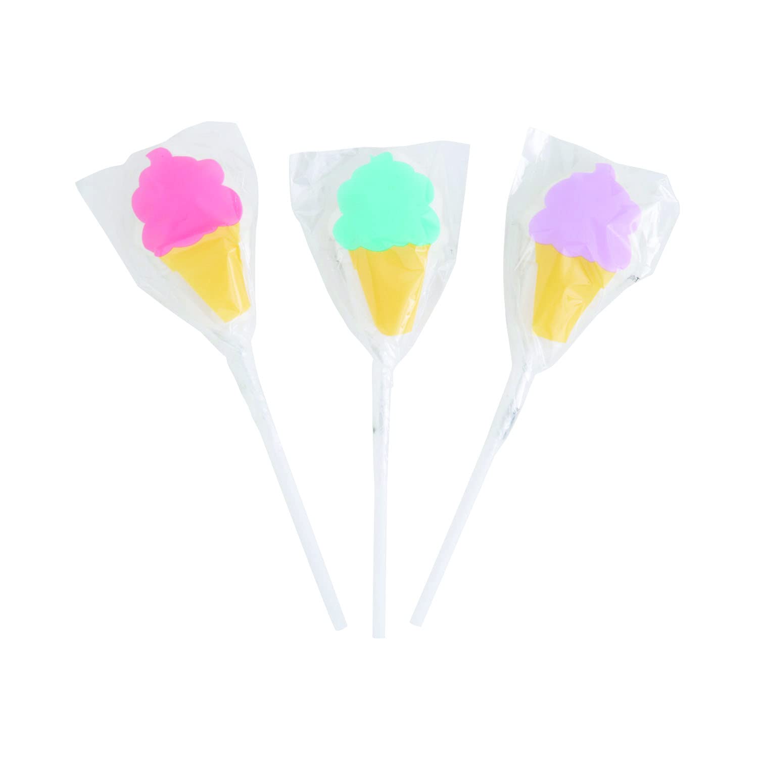 12-Piece Ice Cream Lollipops - Individually Wrapped Summer Candy Treats for Parties, Gifts & Snacking