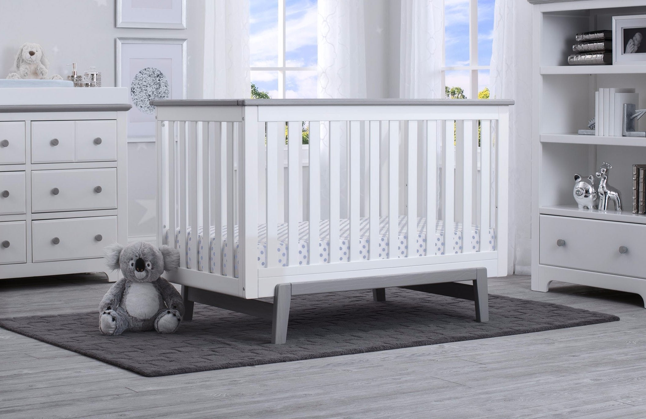 Providence Classic 4-in-1 Convertible Baby Crib - White Nursery Furniture for Toddler to Full Size Bed - Perfect for Nursery, Bedroom & Daycare