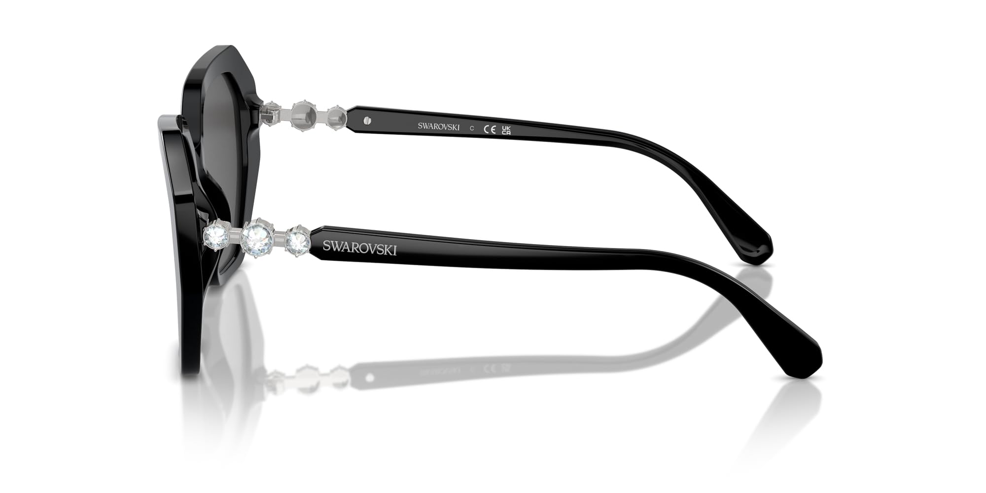 Swarovski Sk6017 Butterfly Sunglasses for Women - Elegant Crystal Embellished UV Protection Shades - Perfect for Summer, Beach, and Outdoor Fashion Accessories
