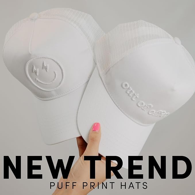 KATYDID Stay Golden Foam Trucker Hat - Adjustable Mesh Back Baseball Cap for Women - Fully Embroidered Fashion Hat | Perfect for Outdoor Activities, Concerts & Summer Style