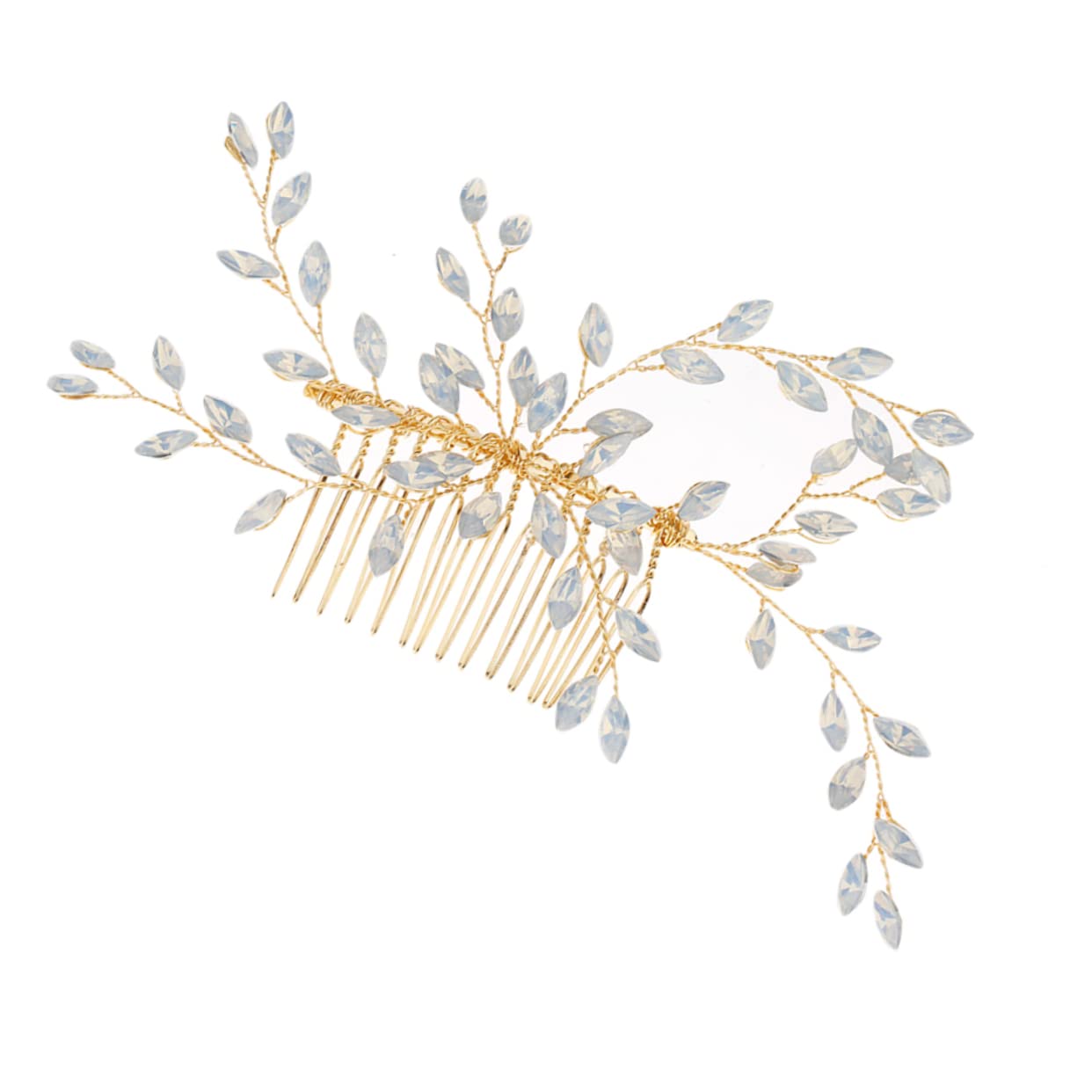 Minkissy Rhinestone Hair Comb for Women - Elegant Flower Girl Tiara with Diamond Accents, Bridal Wedding Hair Accessory, Vine Hair Comb for Special Occasions - Perfect for Weddings, Proms, and Formal Events
