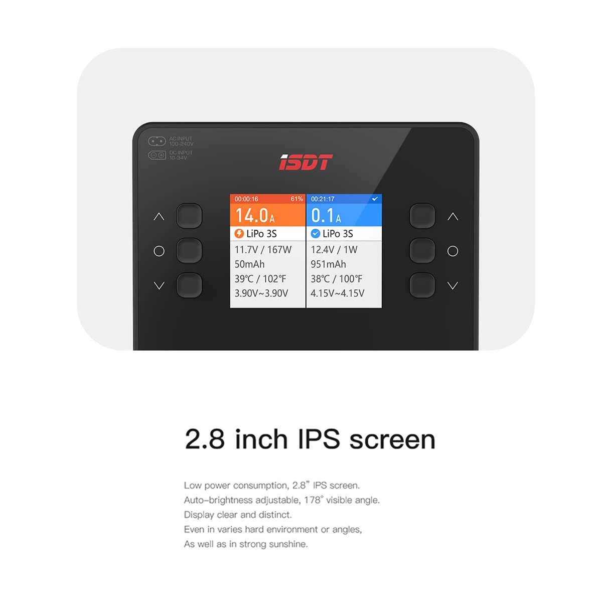 ISDT K2 AIR Smart Lipo Battery Balance Charger Discharger 1-6S - 200W AC/500Wx2 DC, 20A Fast Charging for LiFe, Li-ion, LiPo, LiHv, Pb & NiMH Batteries - Perfect for RC Drones, Cars, Airplanes and DIY Electronics Projects