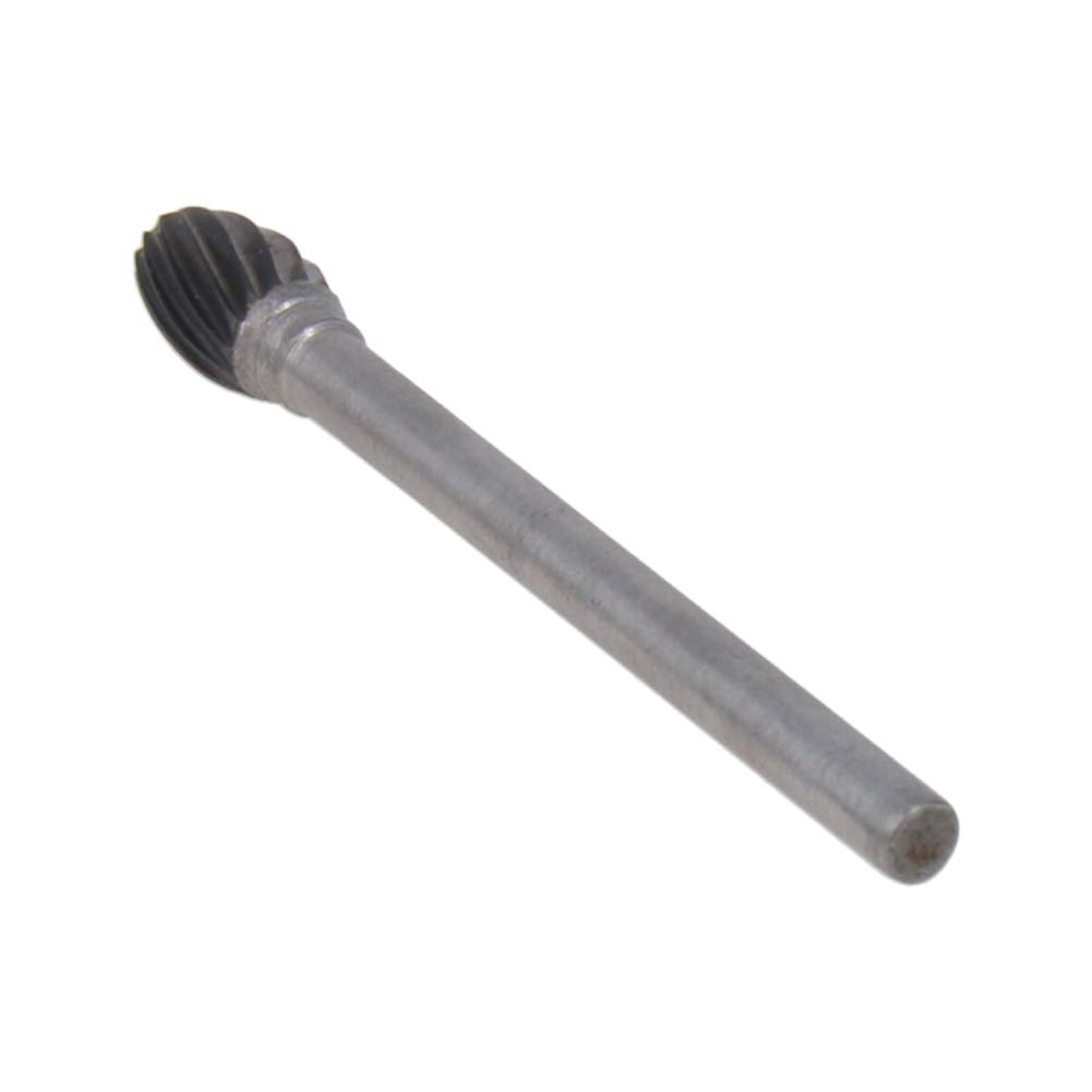 Utoolmart Tungsten Carbide Rotary Files - 3mm Shank, Single Cut Oval Burr Set (5mm Diameter) for Wood Carving, Metal Polishing & Die Grinder Applications - Perfect for DIY Projects & Professional Metalworking