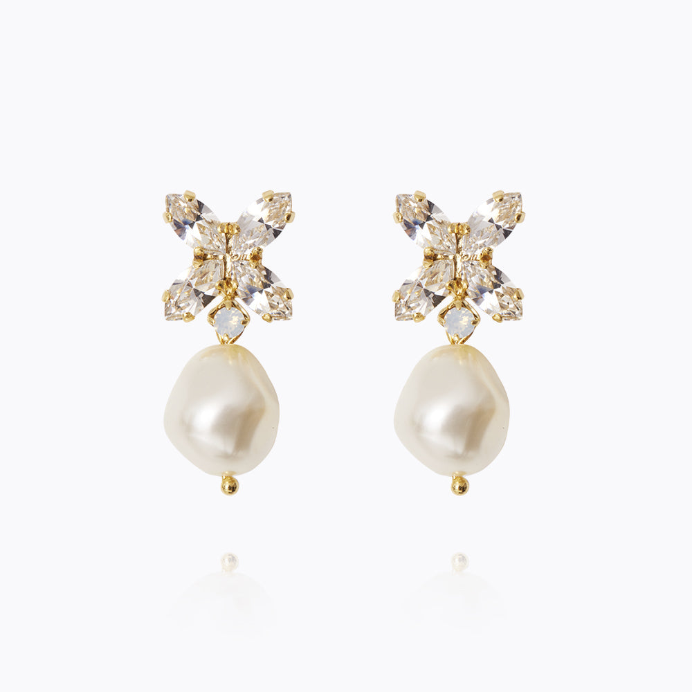 Elegant Honey Bee Pearl & Crystal Earrings for Women - Perfect for Weddings, Parties & Everyday Wear