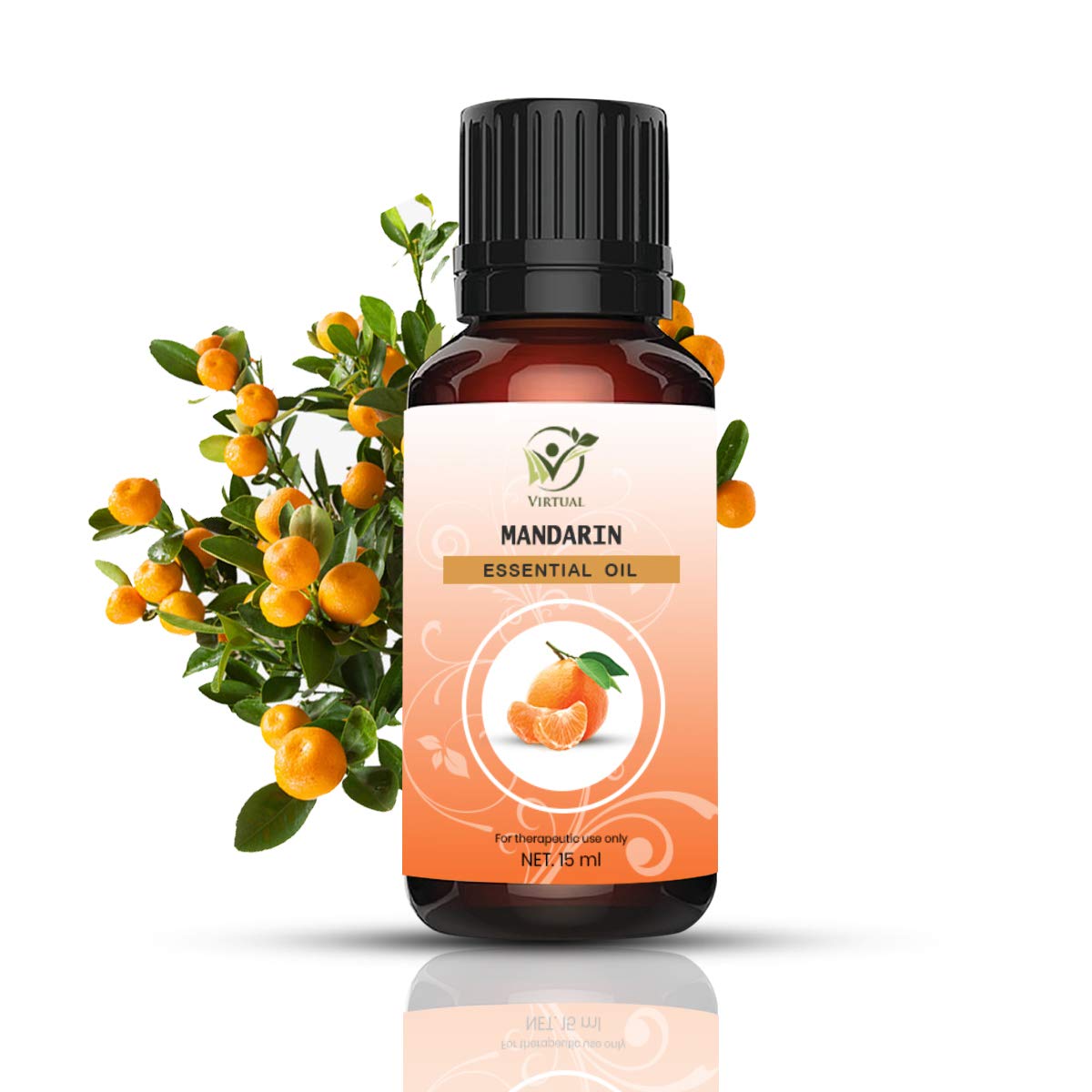 100% Pure Therapeutic Grade Mandarin Essential Oil - 15ml for Hair Growth, Skin Care & Acne Treatment | Aromatherapy, Massage & DIY Beauty Recipes