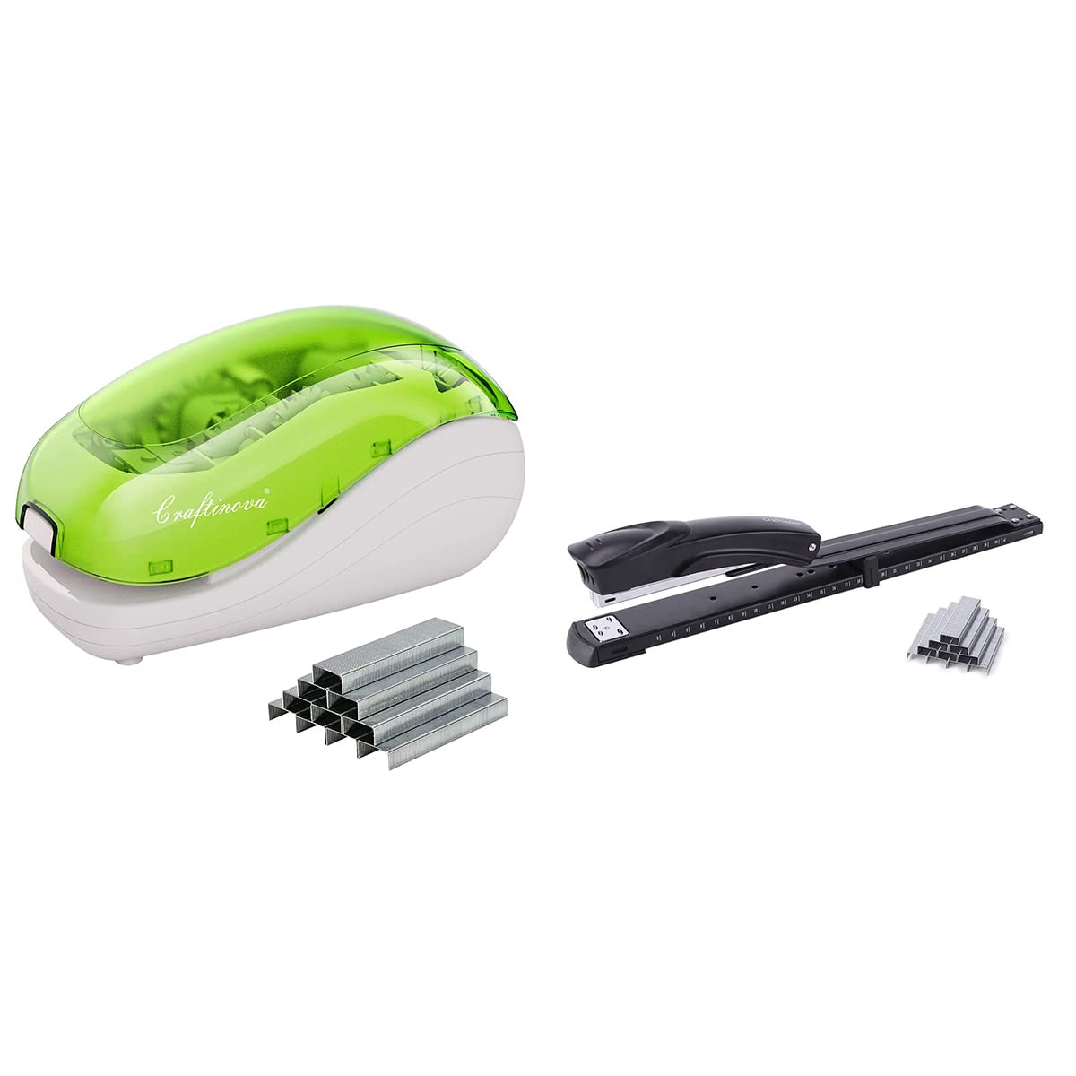 Electric Stapler & Long Reach Stapler - Cordless Heavy Duty Staple Gun for Office, Home, and DIY Projects | Perfect for Upholstery, Carpentry, and Packaging