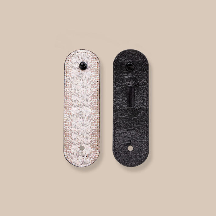 Eco-Friendly Pink Crocodile Pattern Cable Wrap - Perfect for Organizing Cords at Home, Office, or Travel