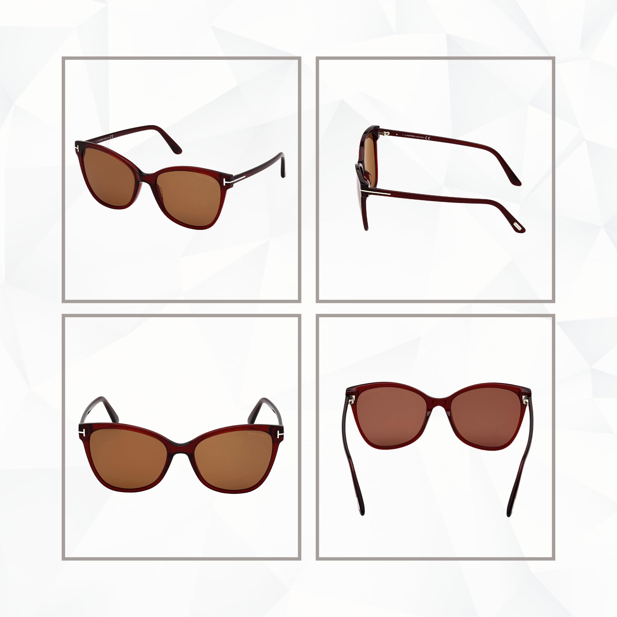 Tom Ford Gia FT0844 Women's Designer Cat Eye Sunglasses with iWear Eyewear Kit - Stylish UV Protection for Driving, Beach & Fashion Outfits