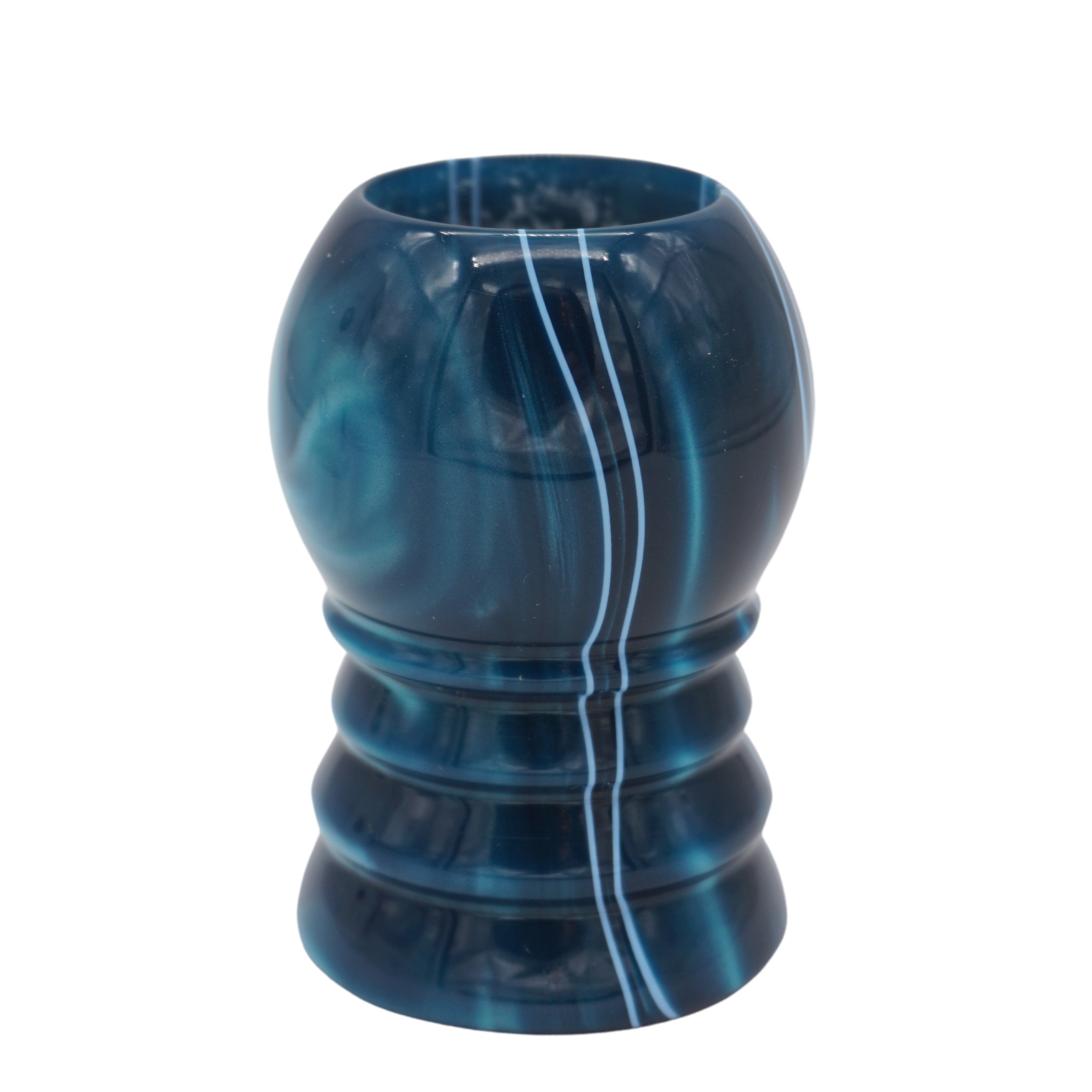 Premium Ocean Waves Handcrafted Shaving Brush Handle - Fits 24mm & 26mm Knots - Perfect for Wet Shaving & Grooming Gifts - Luxury Bathroom Accessory for Men