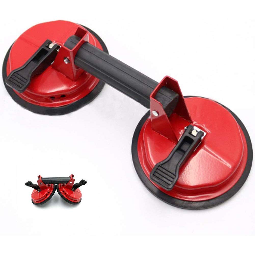 Heavy Duty Aluminum Vacuum Suction Cup - Glass Lifter, Tile Mover, Floor Gap Fixer & Dent Puller with Secure Handle - Perfect for Moving Large Glass, Lifting Tiles, and Home Renovation Projects